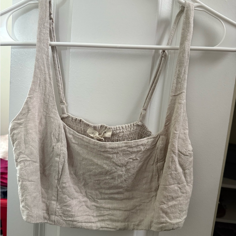 La Hearts Textured Cream Top